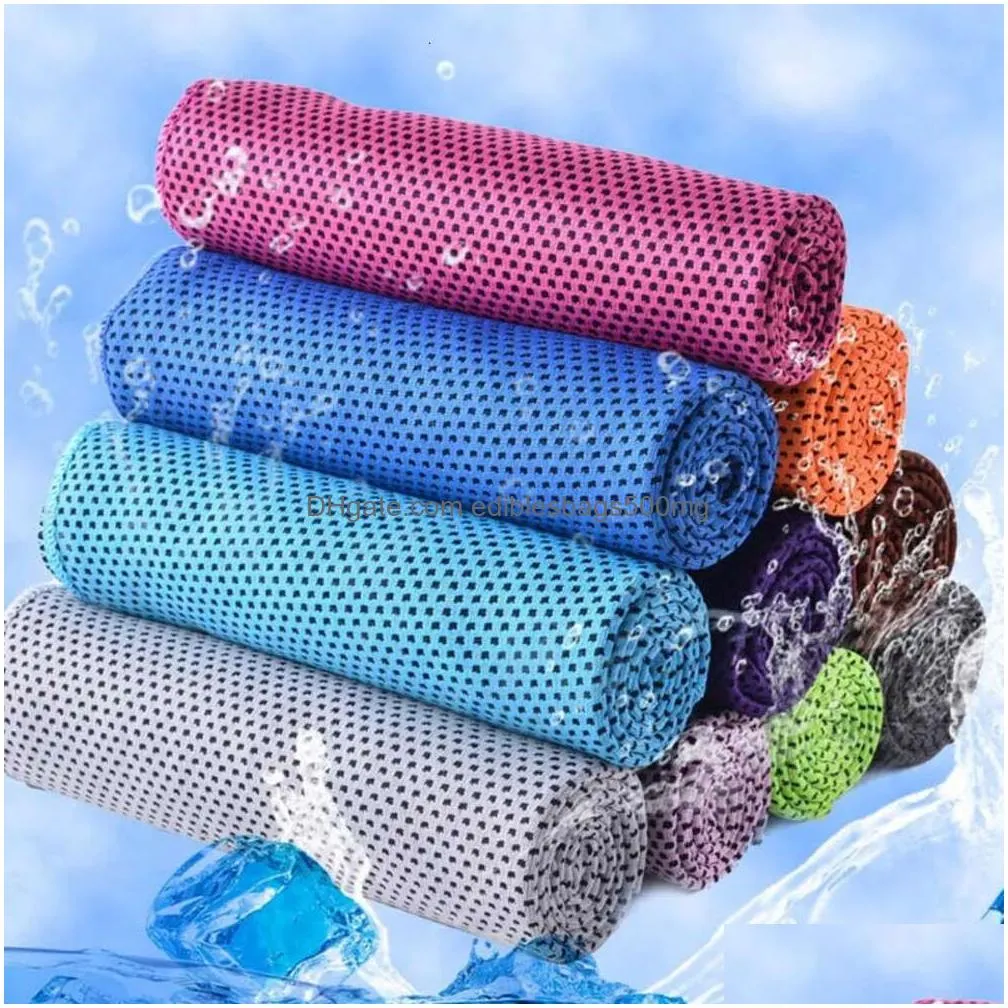 summer sunstroke 30x80cm cooling ice cold sports exercise towel cooler running towels quick dry soft breathable cloth th0032 s