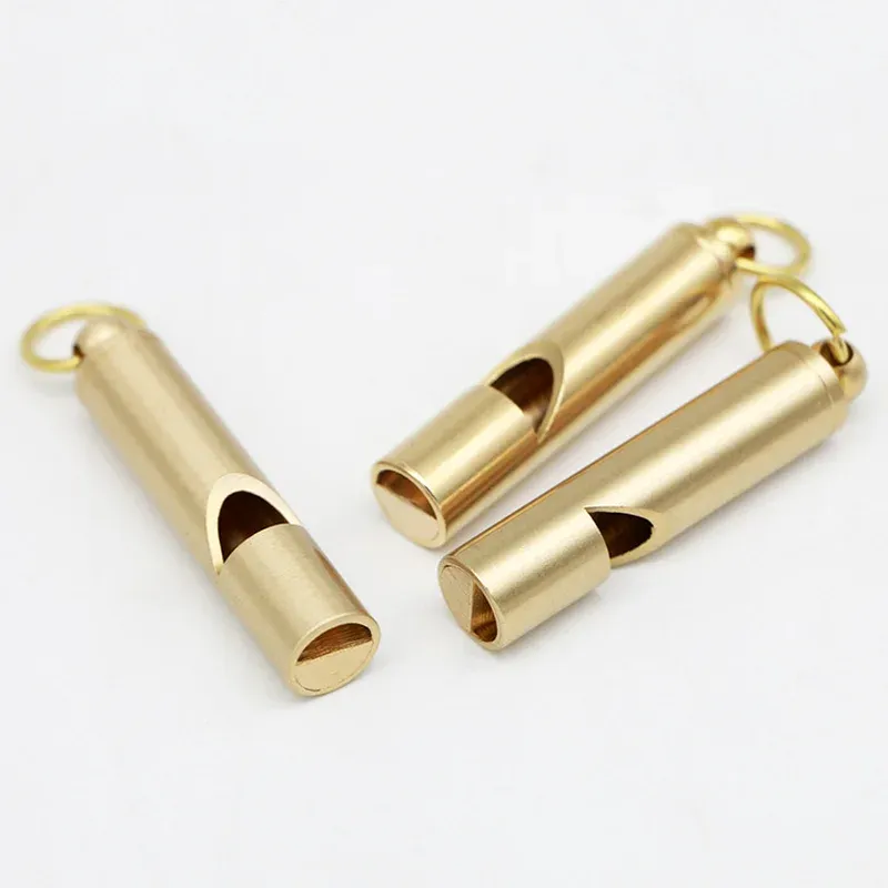 Brass Outdoor Survival Whistle Equipment Army Fan Supplies Retro Referee Brass Whistle Pure Brass Survival EDC Whistle