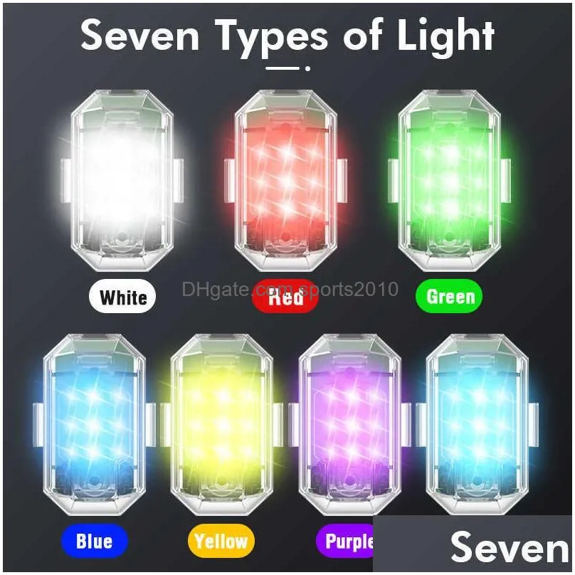 Other Care Cleaning Tools New Anti-Collision Warning Lamp Flash Light Waterproof Wireless Remote Control Led Strobe For Motorcycle Car Dhan1