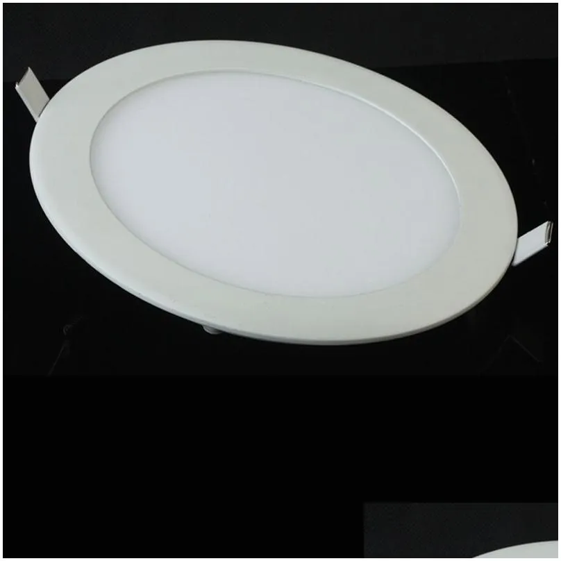 Led Panel Lights Super Thin Light Round Recessed Ceiling Embeded Slim Downl 3W 6W 9W 12W 15W 18W Drop Delivery Lighting Indoor Dhego