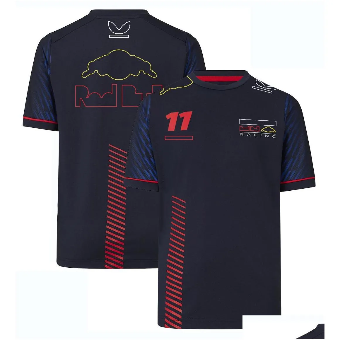 2023 F1 Mens Team Polo Shirt T-shirt Formula 1 Racing Suit T-Shirt 1 and 11 Driver Fan Top T-Shirts Jersey MOTO Motorcycle Clothing