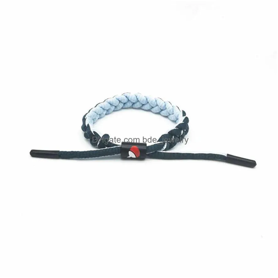 anime braided wristband for men women adjustable rope weave cosplay sports bracelet bangles wristband toys christmas gift