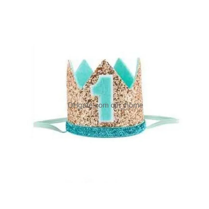 number hat party happy one baby birthday headband crown hairband shower p o prop 1st decor