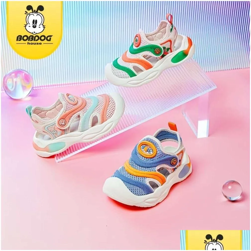 Sneakers Bobdog House Girls Trendy Close Tope Breathable Sandals Comfy Non Slip Durable Beach Water Shoes For Kids Outdoor Activities Otdib