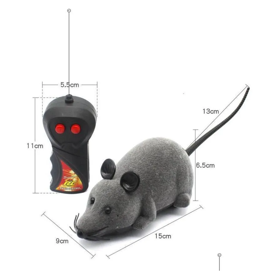 Electric/Rc Animals Electricrc Horror Simation Remote Control Electric Snake Halloween Prank Toys For Boy Kid Children Gags Mouse Rc S Dhfdc