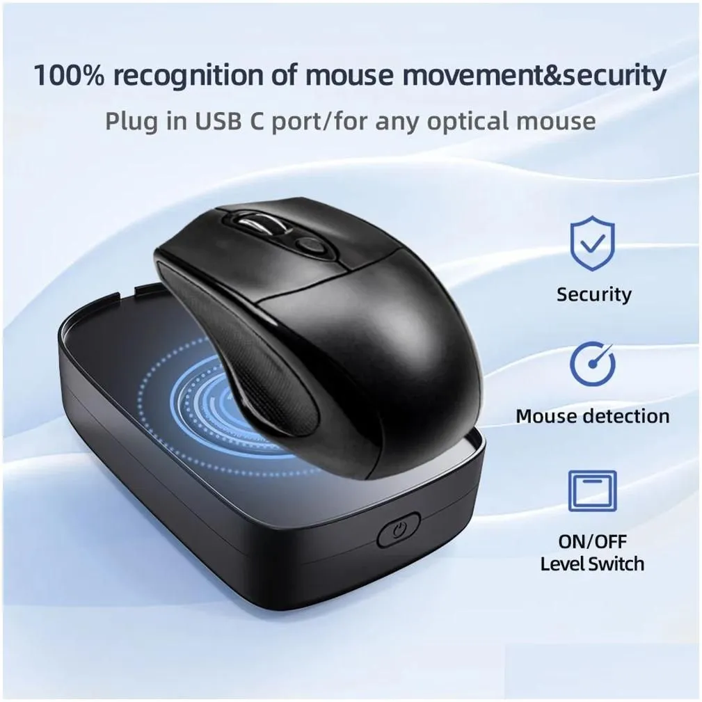 Mice Usb Mouse Jiggler Matic Movement Simator With On/Off Switch Virtual Mover For Computer Awakening Keeps Active Drop Delivery Compu