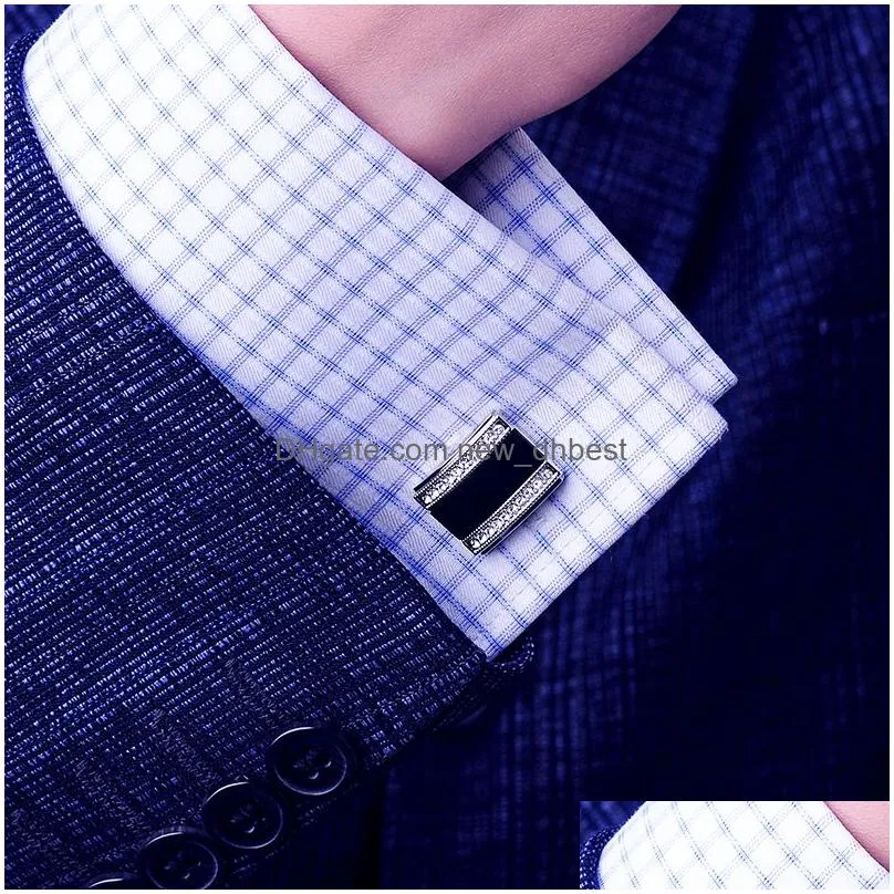 Cuff Links Kflk Jewelry French Shirt Cufflink For Mens Brand Fashion Black Cuffs Link Button High Quality Luxury Wedding Male T1907012 Dhyp3