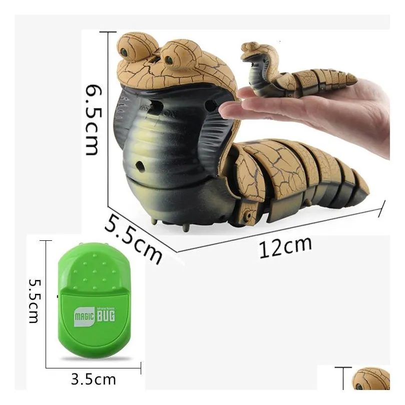 Electric/Rc Animals Electricrc Horror Simation Remote Control Electric Snake Halloween Prank Toys For Boy Kid Children Gags Mouse Rc S Dhfdc