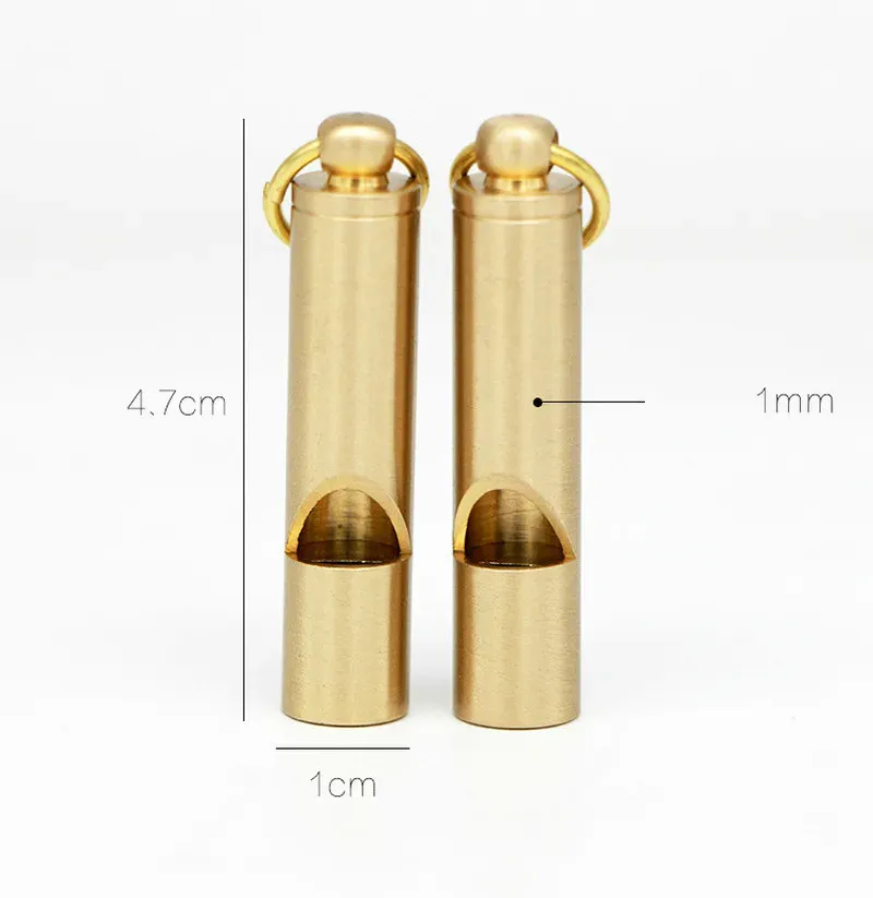 Brass Outdoor Survival Whistle Equipment Army Fan Supplies Retro Referee Brass Whistle Pure Brass Survival EDC Whistle