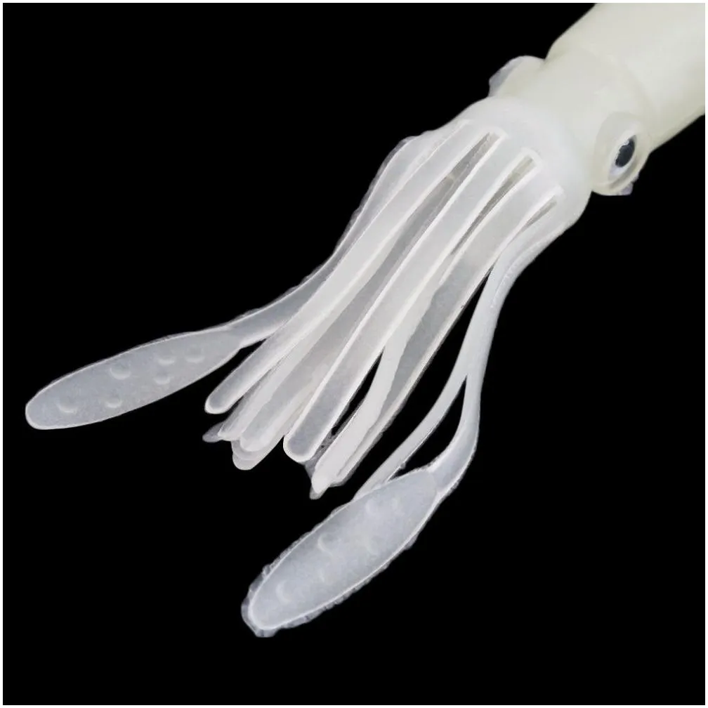 whole 10cm9g Soft Fishing Octopus Squid Bodies Skirts Luminous Lures Baits Glow in Dark Silicone Soft bait8586304