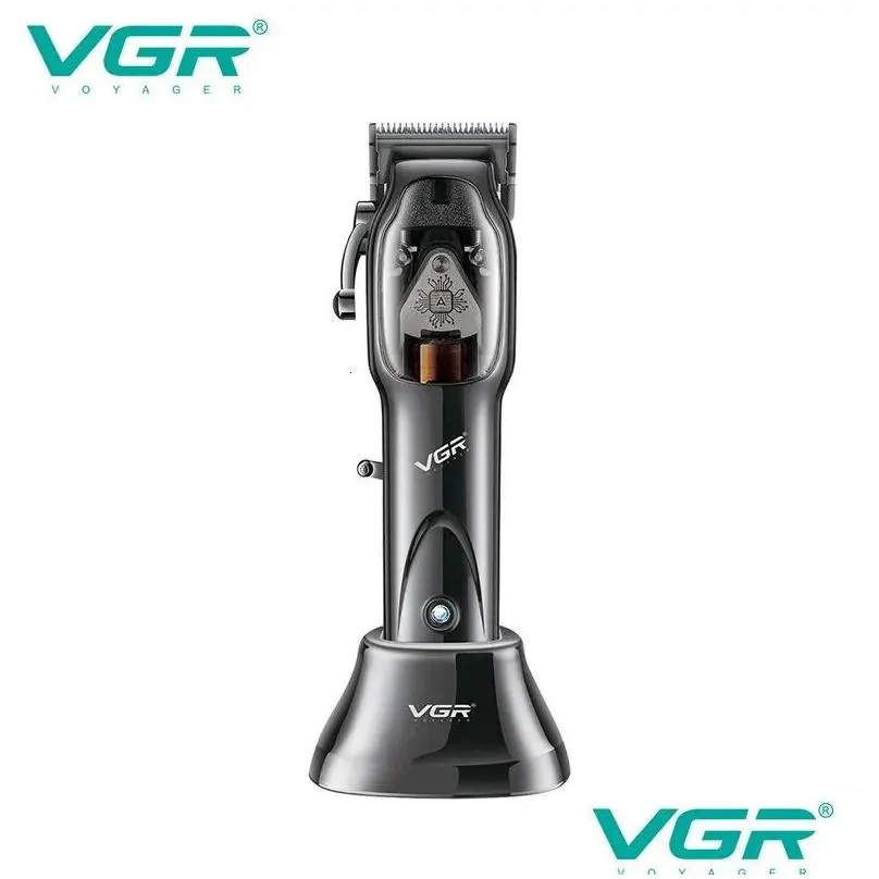 VGR Hair Clipper Professional Hair Cutting Machine Cordless Hair Trimmer Electric Barber Haircut Trimmer for Men V 653 240219