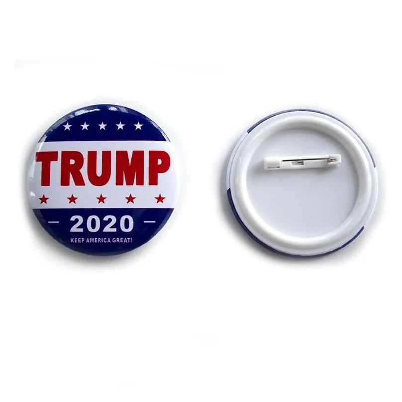 Hot sales 9 types Metal Badge Trump 2020 Button Enamel Pins America President Republican Campaign Political Brooch Coat Jewelry