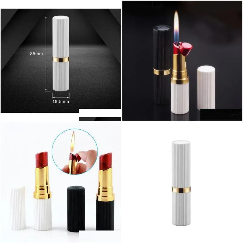 Lighters Home Collection Lighter Lipstick Shape With Er Gas Inflatable Smoking Accessories For Drop Delivery Garden Household Sundries Dhwd3