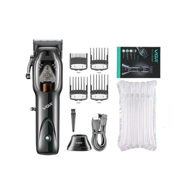 VGR Hair Clipper Professional Hair Cutting Machine Cordless Hair Trimmer Electric Barber Haircut Trimmer for Men V 653 240219