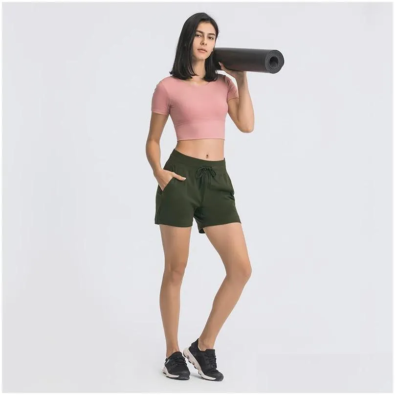 Yoga Outfit L-151 Shorts Pants Womens Running Ladies Casual Outfits Adt Sportswear Girls Exercise Fitness Wear Sports Drop Delivery Ou Dhgqj