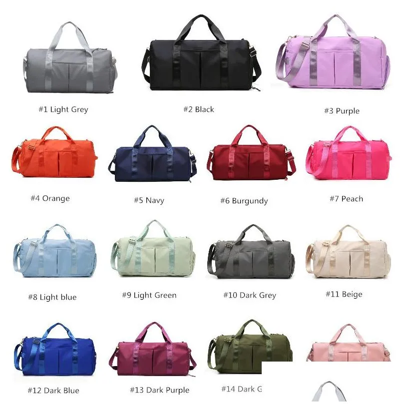 Outdoor Bags Mtifunction Nylon Secret Storage Yoga Gym Large Duffel S Uni Travel Waterproof Casual Beach Exercise Lage 15 Colors Drop Dhzqb
