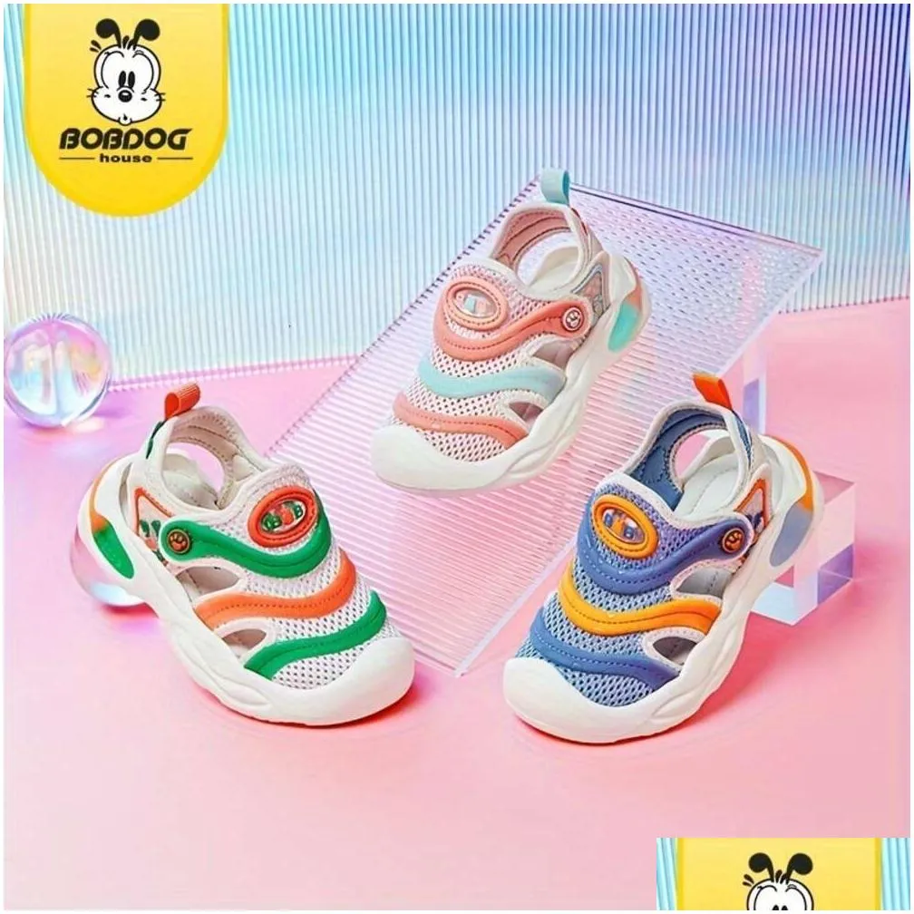 Sneakers Bobdog House Girls Trendy Close Tope Breathable Sandals Comfy Non Slip Durable Beach Water Shoes For Kids Outdoor Activities Otdib