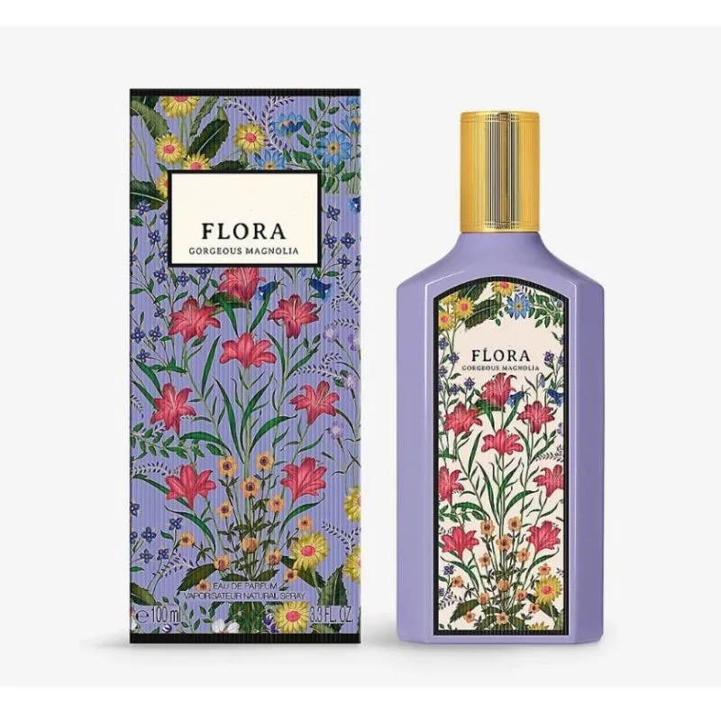 Designer Brand Flora Perfumes For Women Gardenia Cologne 100ml Woman Sexy Jasmine Fragrance Perfumes Spray EDP Parfums Royal Essence Wedding