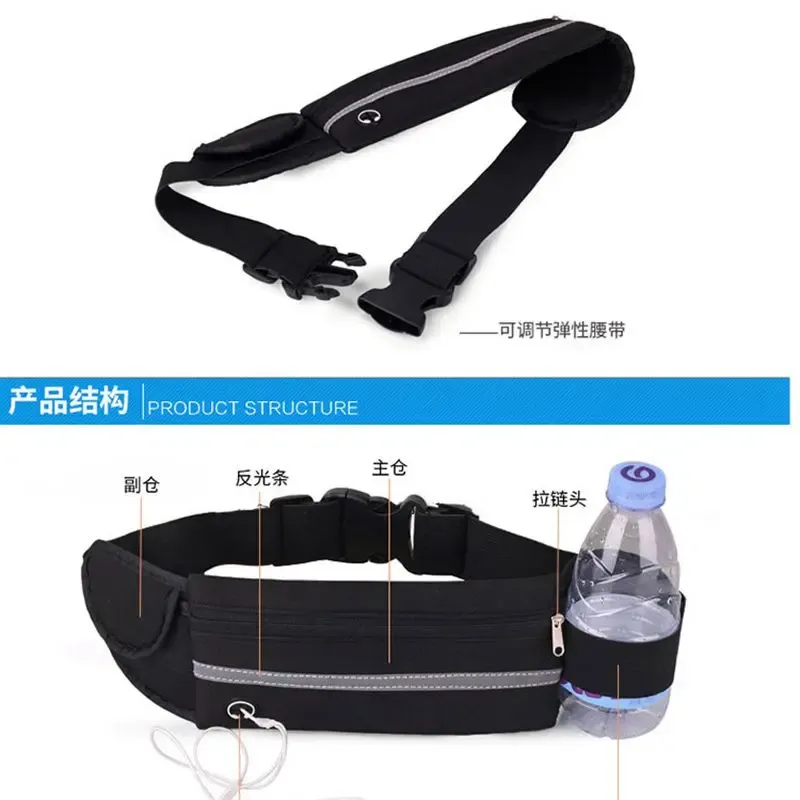 Sport Accessories Outdoor Running Waist Bag Waterproof Mobile Phone Holder Jogging Belt Belly Bag Women Gym Fitness Bag Lady