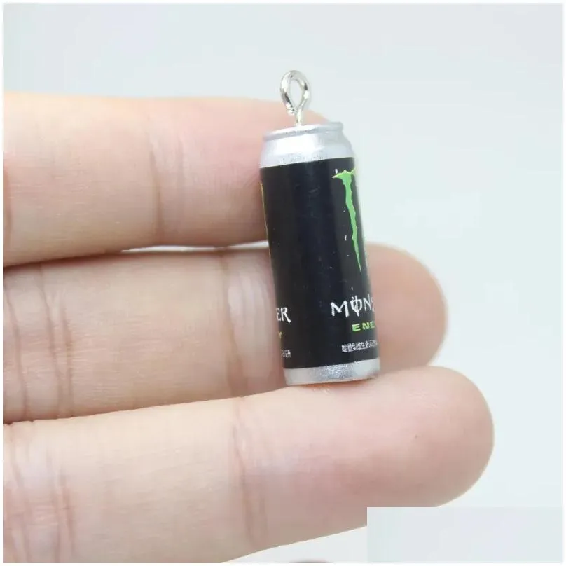 Charms 10Pcs/Lot Drink Charm 3D Energy Can Bottle Pendant For Keychain Diy Earring Jewelry Making Finddings Acessories Drop Delivery Dhgay