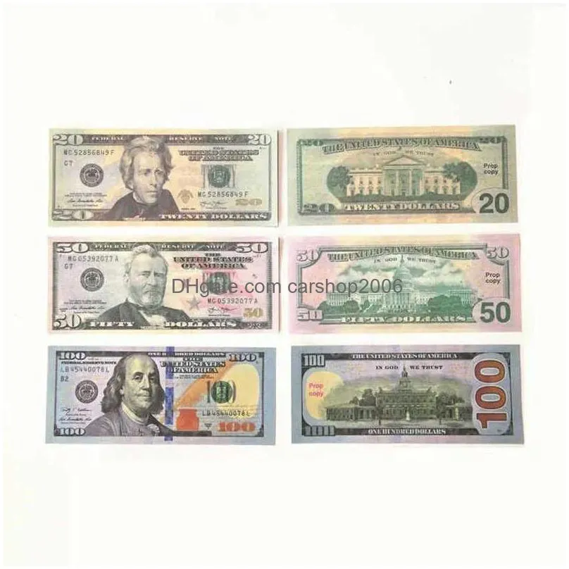 wholesales prop money usa dollars party supplies fake money for movie banknote paper novelty toys 1 5 10 20 50 100 dollar currency fake money for child