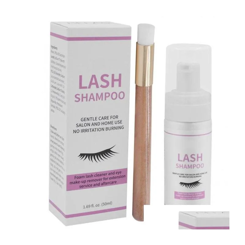 Melao 50ml Lash Shampoo Foam Cleaner Individual Eyelash Extension Cleanser Professional Eyelashes Foaming Mild Makeup with
