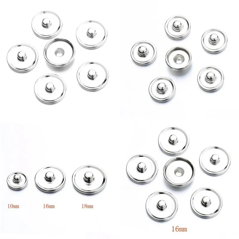 Snap Jewelry Accessories Findings Components 12MM 16MM 18MM Metal Snap Buttons for Make Glass Snap Buttons Fittings