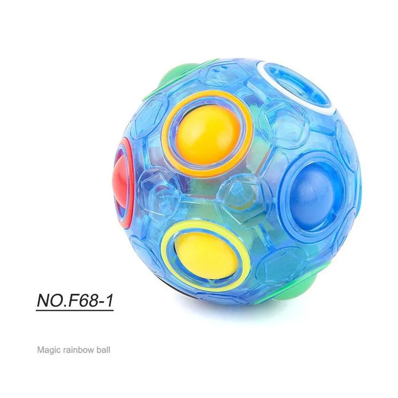 Novelty Decompression Toy Candy Color 12 Holes Rainbow Ball Press Anti-Anxiety Toys