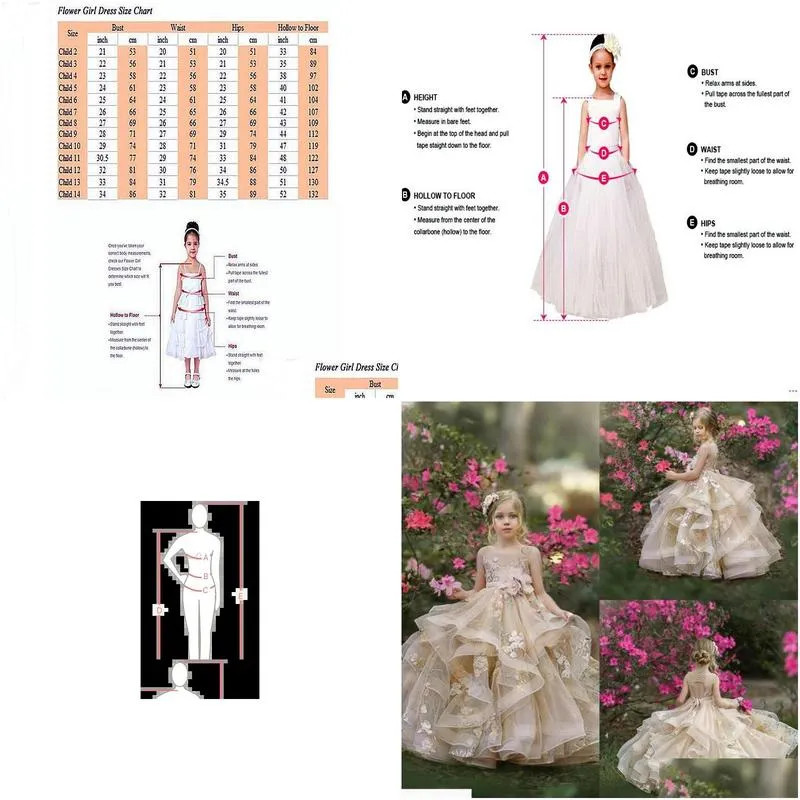 Flower Girls Dresses Little A Line Short Sleeve Kids First Communion Gown Floor Length Toddler Birthday Party Dress Drop Delivery Even Dh4Kf