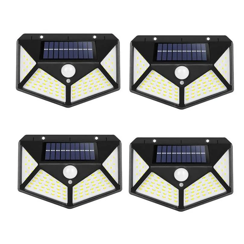 Solar Panels 180 100 Led Light Outdoor Lamp With Motion Sensor Waterproof Sunlight Powered For Garden Decoration Drop Delivery Renewa Dheyc