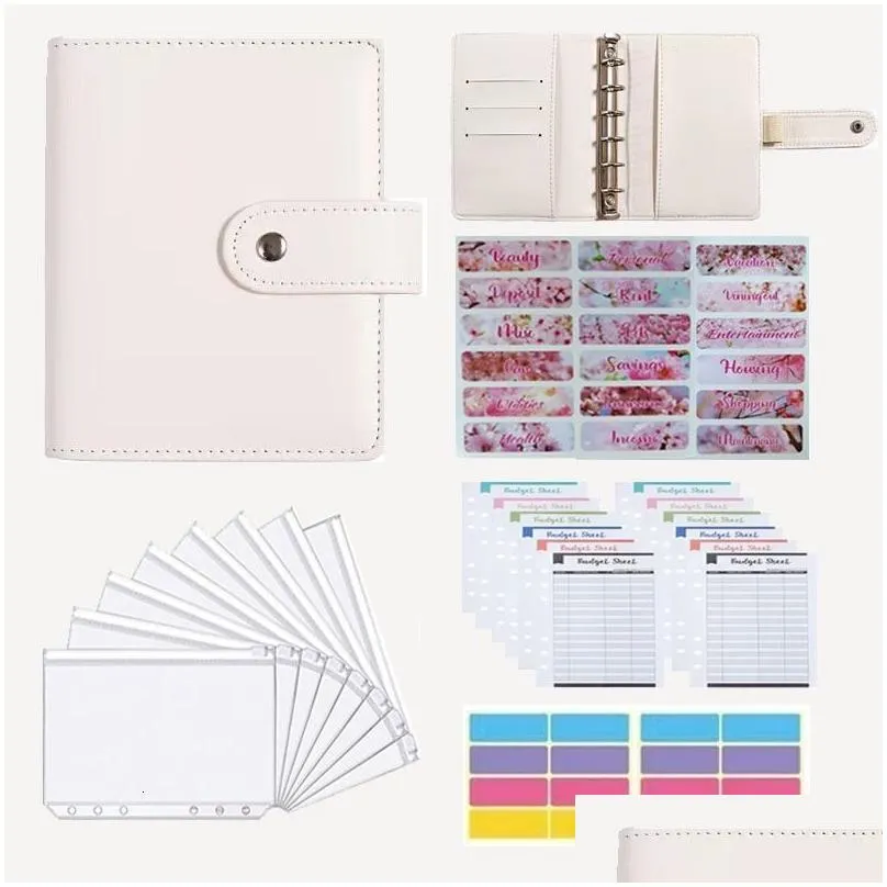 wholesale Filing Supplies A7 Budget Binder Set Mini Money Organizer for Cash Saving Stuffing Envelope System with Pockets Sheets and Stickers
