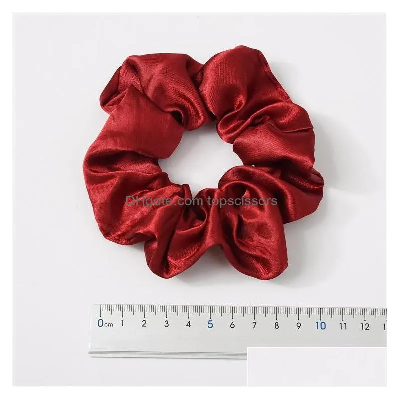 Hair Accessories Solid Scrunchies Ring Elastic Bands Pure Color Bobble Sports Dance Soft Charming Drop Delivery Products Tools Dhhc7