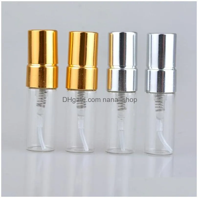 Perfume Bottle 2022 New L Refillable Glass Per With Uv Sprayer Cosmetic Pump Spray Atomizer Sier Black Gold Cap Drop Delivery Health B Dhodo