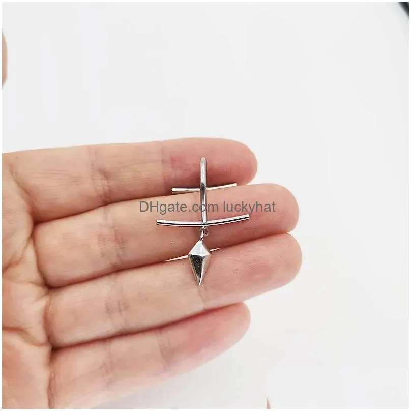 Nose Rings & Studs Fake Lip Piercing Jewelry None Labret Faux Lipring Stainless Steel Lead Nickel Body 231019 Drop Delivery Dhubc