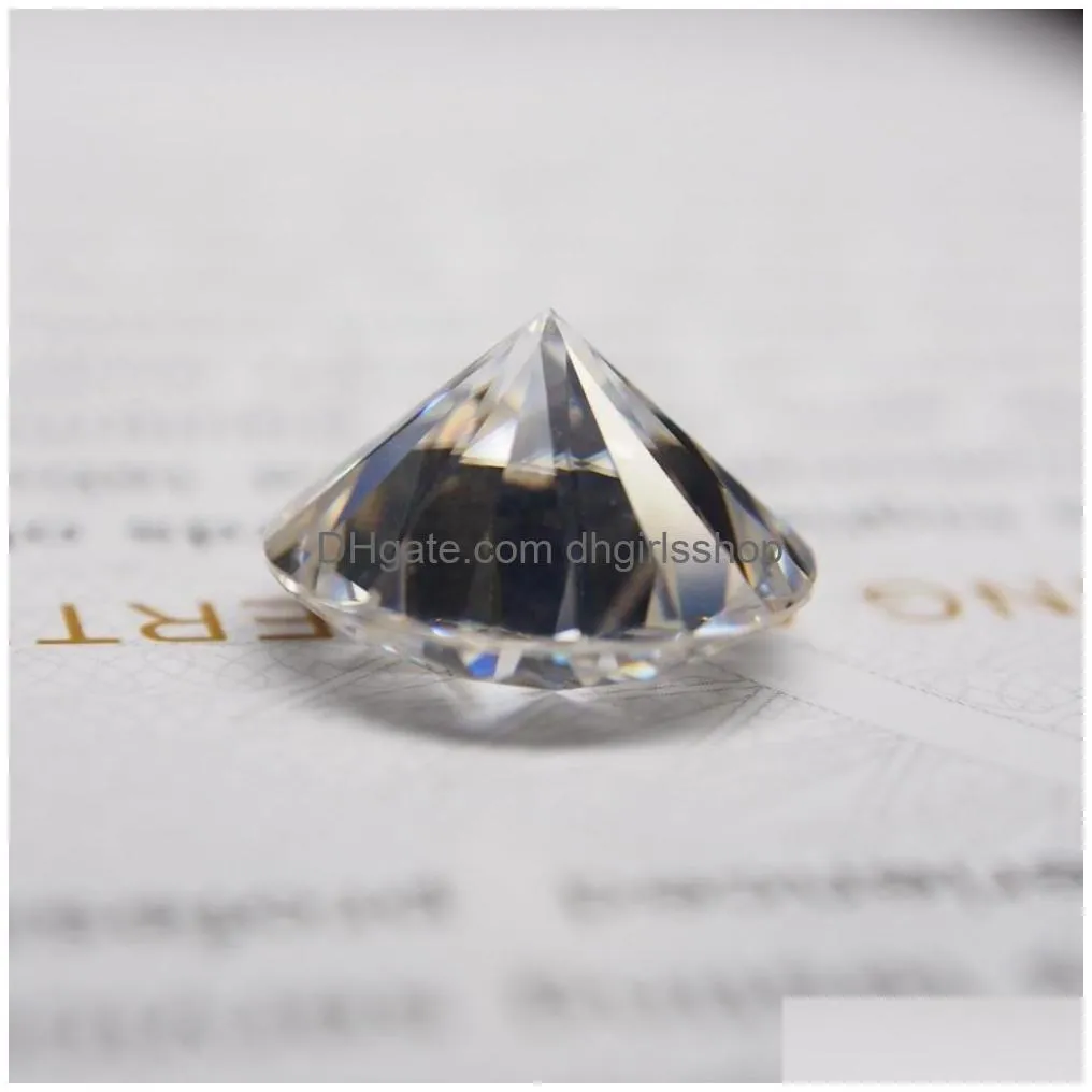Loose Gemstones 3.0Mm12Mm Moissanite Stone Near White D Color Round Cut Excellent Grade Vvs1 With Gra Certificate Drop Delivery Jewel Dhavg