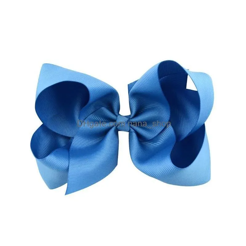 Salon Wigs Sold Well European And American 6 Inch Childrens Bow Hair Clip Headpiece Candy Color Warped Flowers Girls Large Bowknot Ba Dh8Tt
