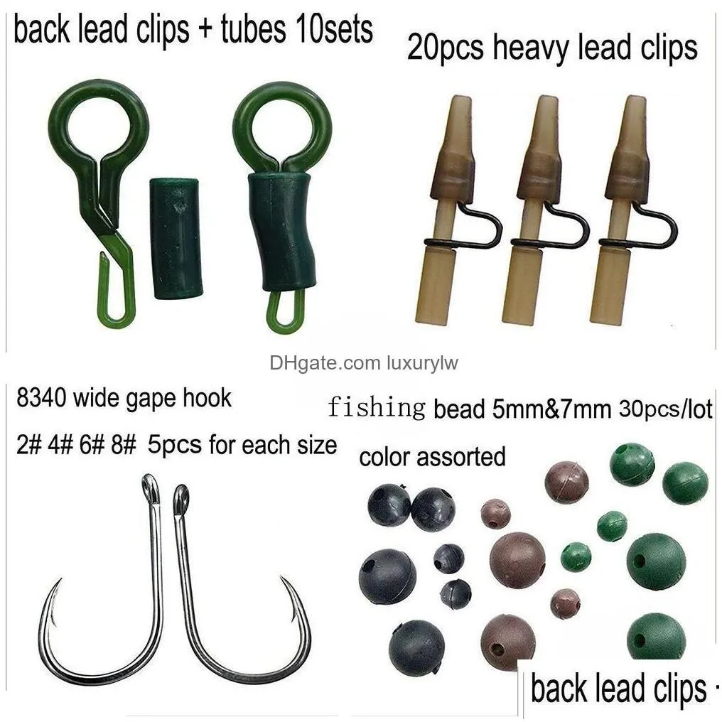 Fishing Accessories Shaddock 160Pcsbox Beadshookstubesswivels Baiting Terminal Rigs Carp Tackle Drop Delivery Dhmv4