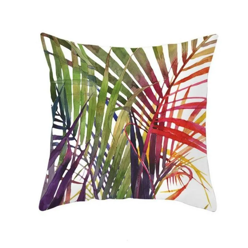 Tropical plant Decorative Pillow Cover polyester sofa cushion case leaf geometry wedding decoration chair