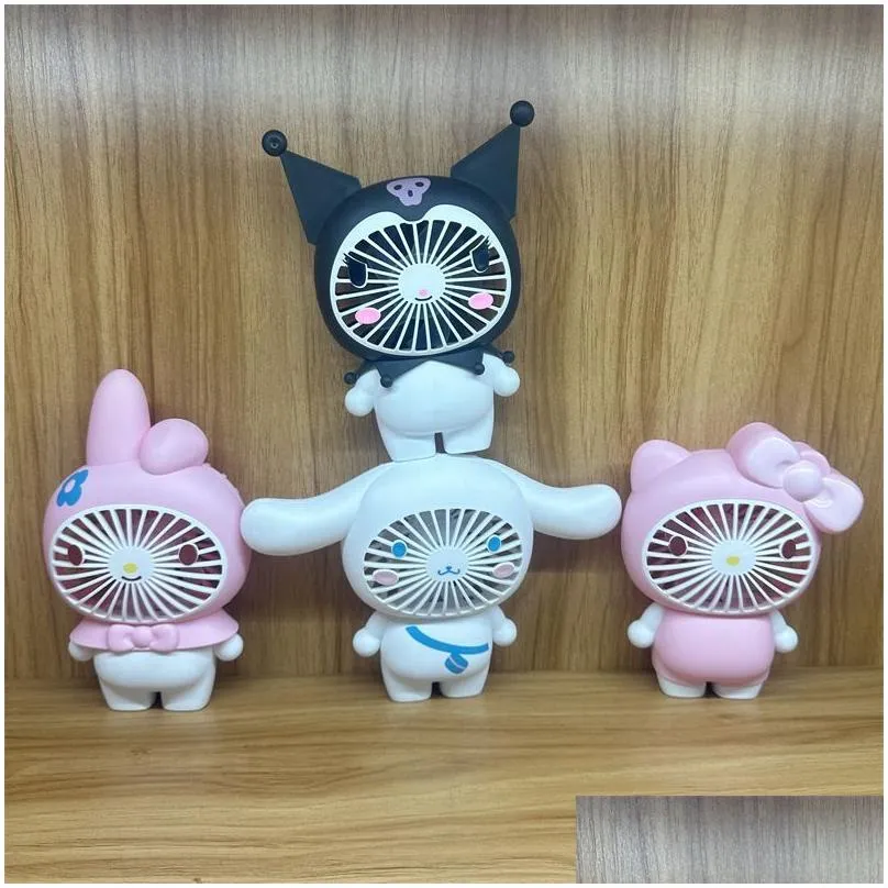 Fans Cartoon Fan Student Dormitory Electric Usb Small Rechargeable Desktop Portable Children Gift Drop Delivery Toys Gifts Electronic Otxtm