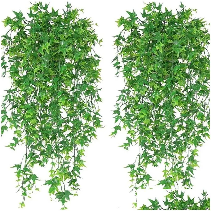 Artificial Vines Ivy Leaf Plants Vine Hanging Fake Foliage Leaves for Greenery Wedding Wall Decorations