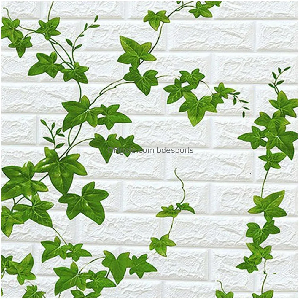 Wall Stickers 70Cmx1M 3D Self-Adhesive Wallpaper Continuous Waterproof Brick Living Bedroom Childrens Room Home Decoration Drop Delive Dhs0L