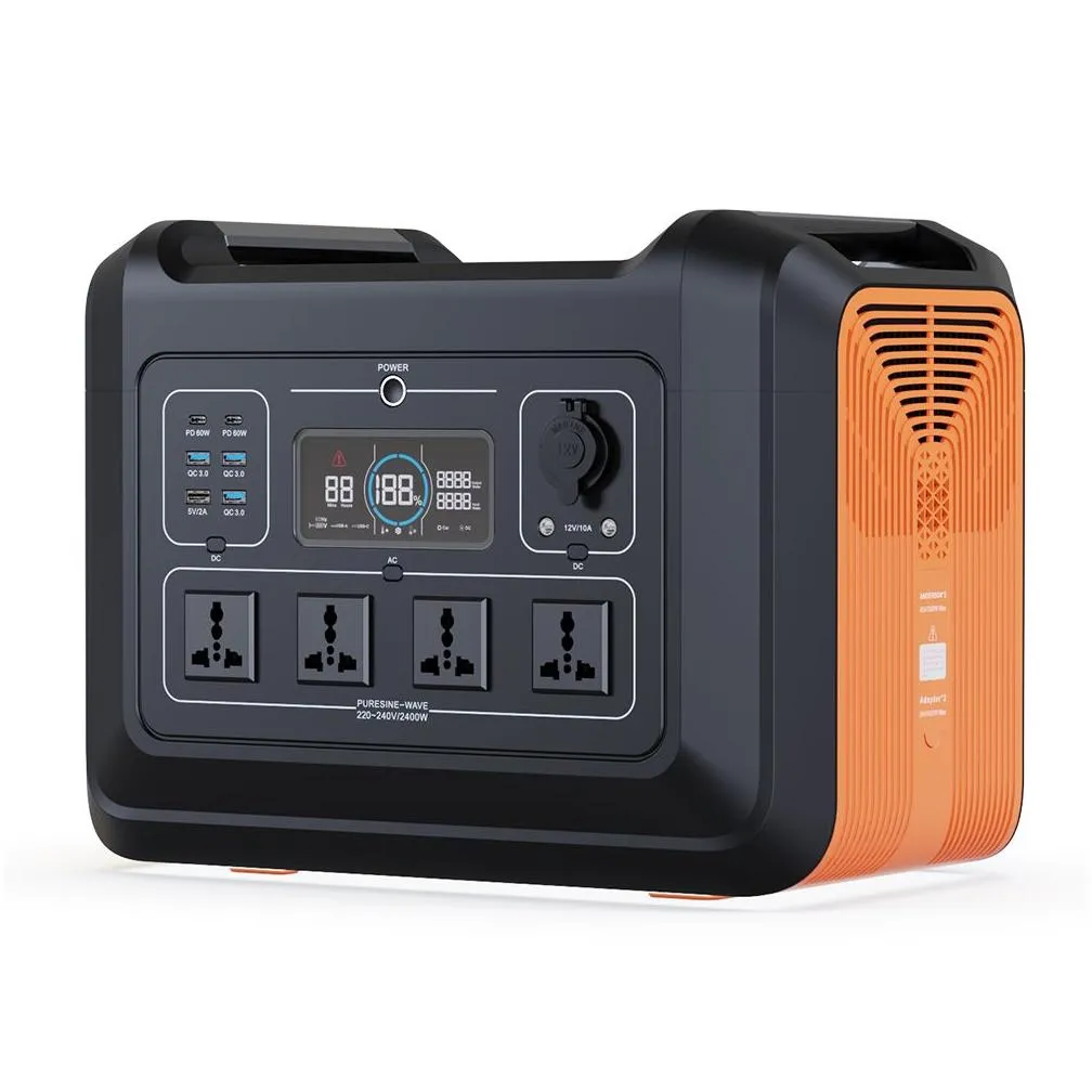 Portable Power Stations Souop Selling Charging Battery Solar Generator Banks Supply 2400W Station For Outdoor Drop Delivery Renewable Dhn1Z