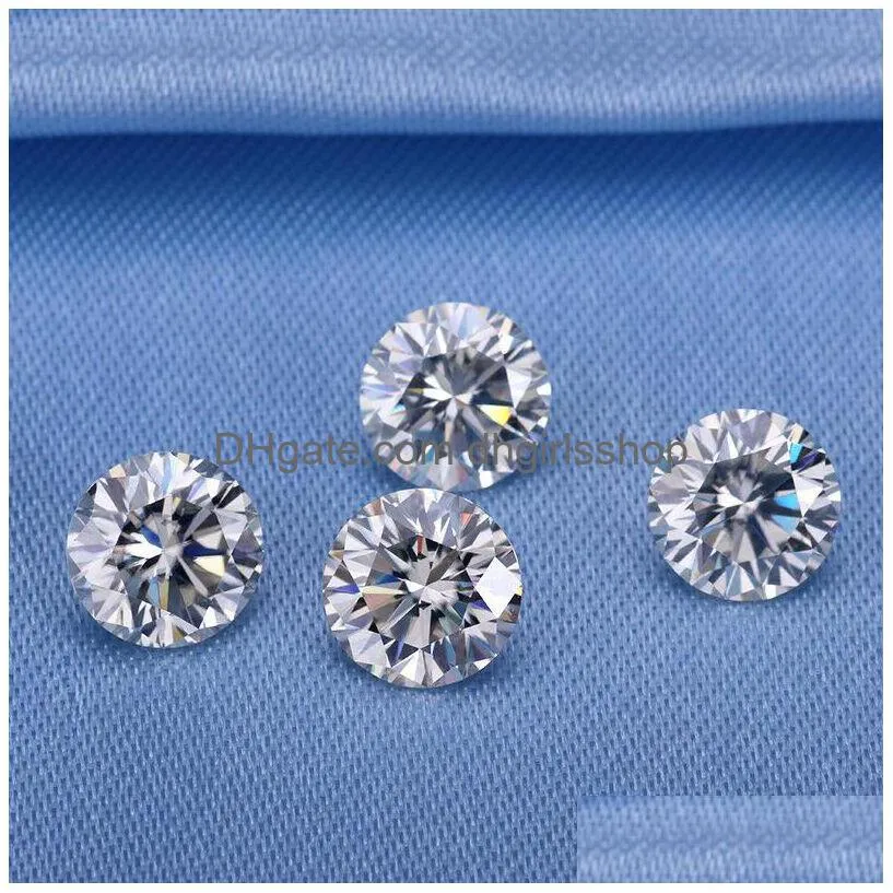 Loose Gemstones 3.015Mm Moissanite Stone 1.0Ct 6.5Mm D Color Round Brilliant Cut Vvs1 Gemstone Test Positive With Gra Certificate Dro Dhl4K