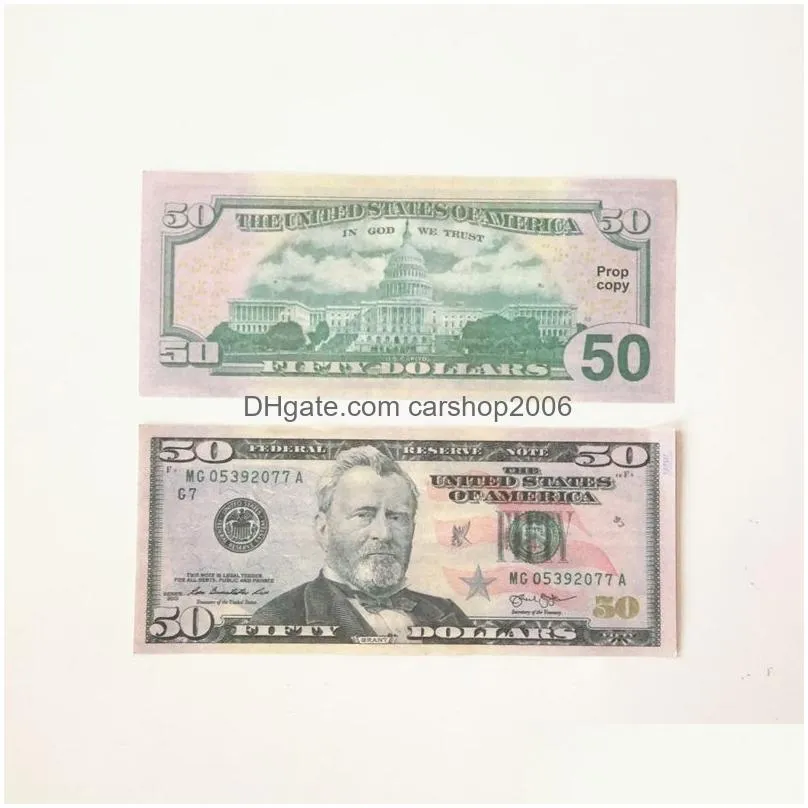 wholesales prop money usa dollars party supplies fake money for movie banknote paper novelty toys 1 5 10 20 50 100 dollar currency fake money for child