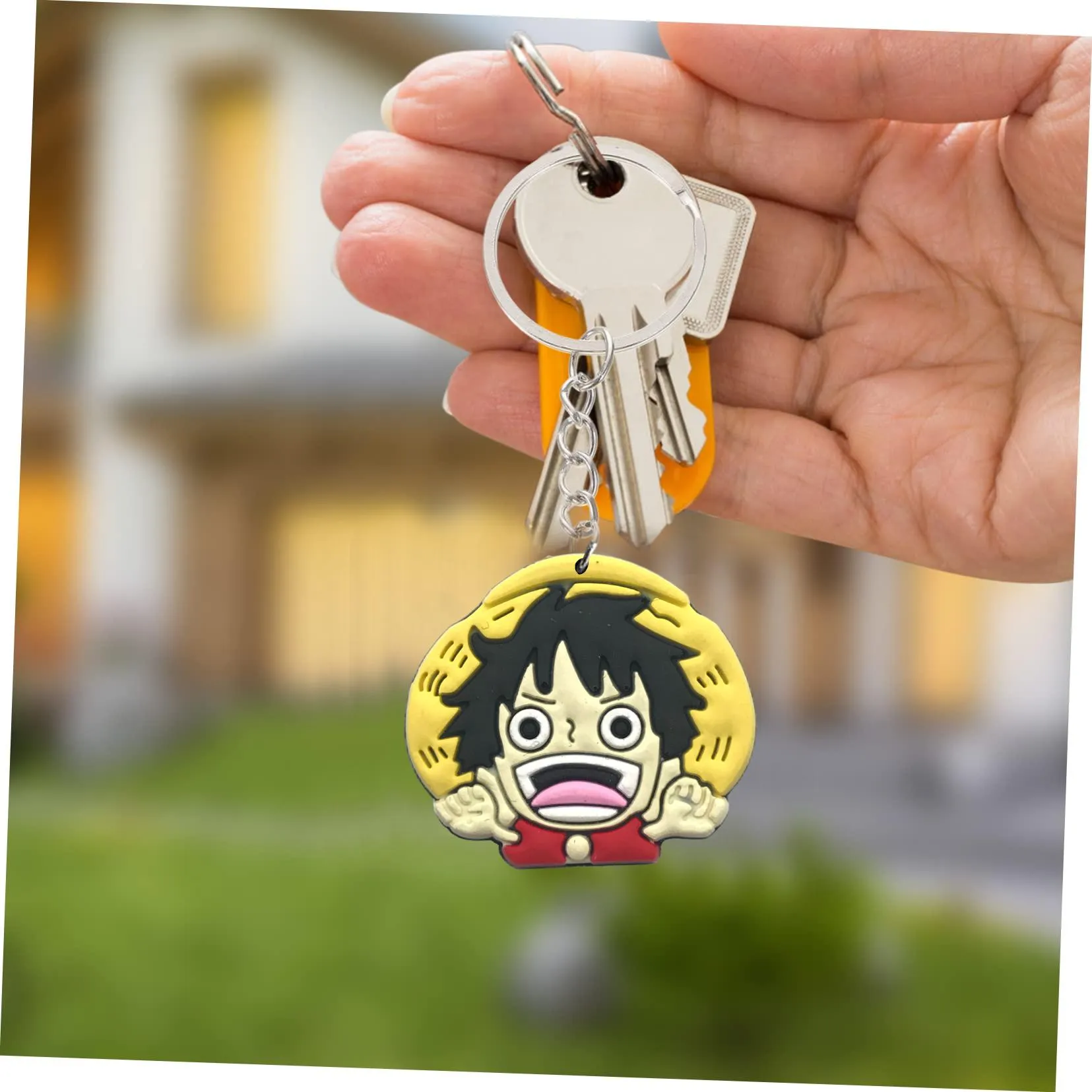 pirate king keychain keyring for backpacks backpack car charms anime cool keychains suitable schoolbag colorful character with wristlet key ring boys keyrings bags