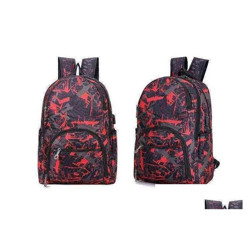 2022 HOT Hot Best out door outdoor bags camouflage travel backpack computer bag Oxford Brake chain middle school student bag many colors