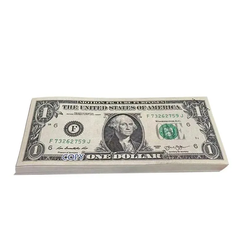 Wholesales Prop Money USA Dollars Party Supplies Fake Money For Movie Banknote Paper Novelty Toys 1 5 10 20 50 100 Dollar Currency Fake Money For Child