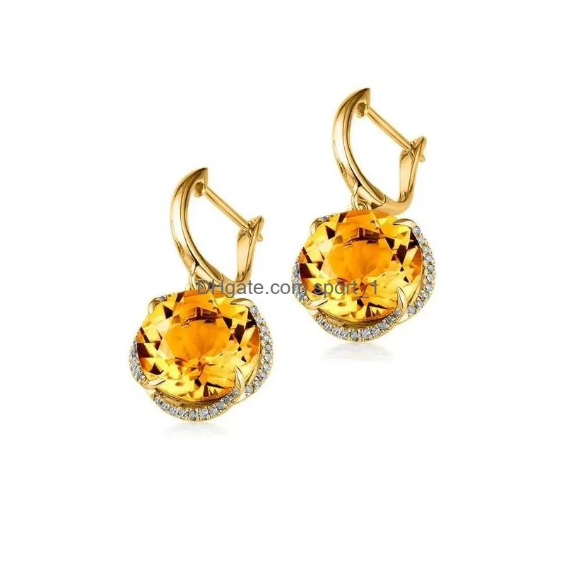 pendants black angel 2020 citrine cz wedding jewelry set long clip earrings necklace ring for women engagement christmas gift