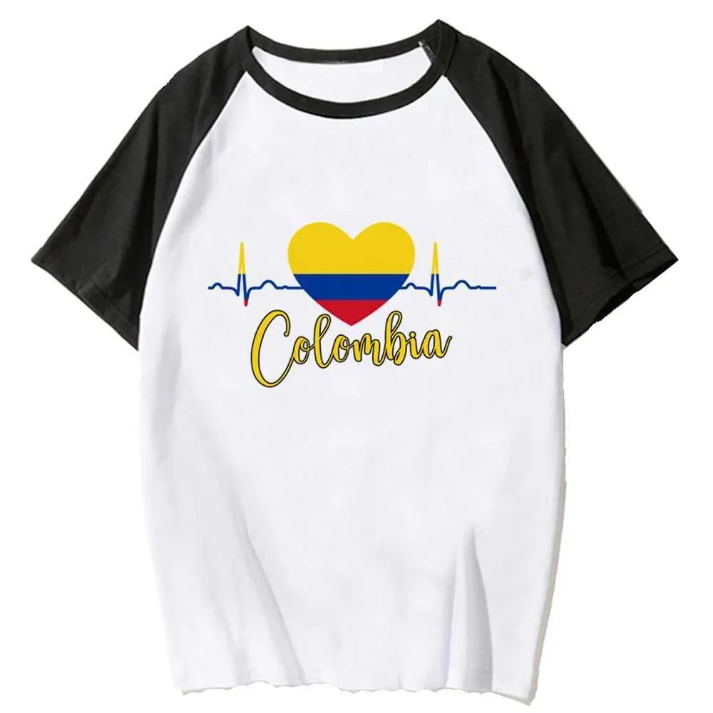 Women's T-Shirt Colombia t-shirts women manga Japanese tshirt girl 2000s comic graphic clothing Y240506