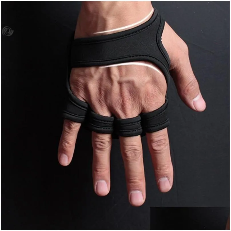 Gym Fitness Gloves Hand Palm Protector with Wrist Wrap Support Men Women Workout Bodybuilding Power Weight Lifting Gloves Q0107